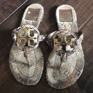 Tory Burch Miller snake skin sandals